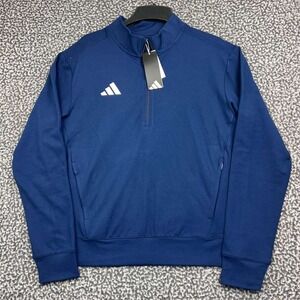 Adidas Training Jacket Women Small Blue Quarter Zip Pullover New S